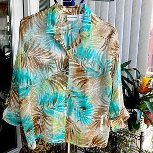 Alfred Dunner Sheer Top, Size 14P